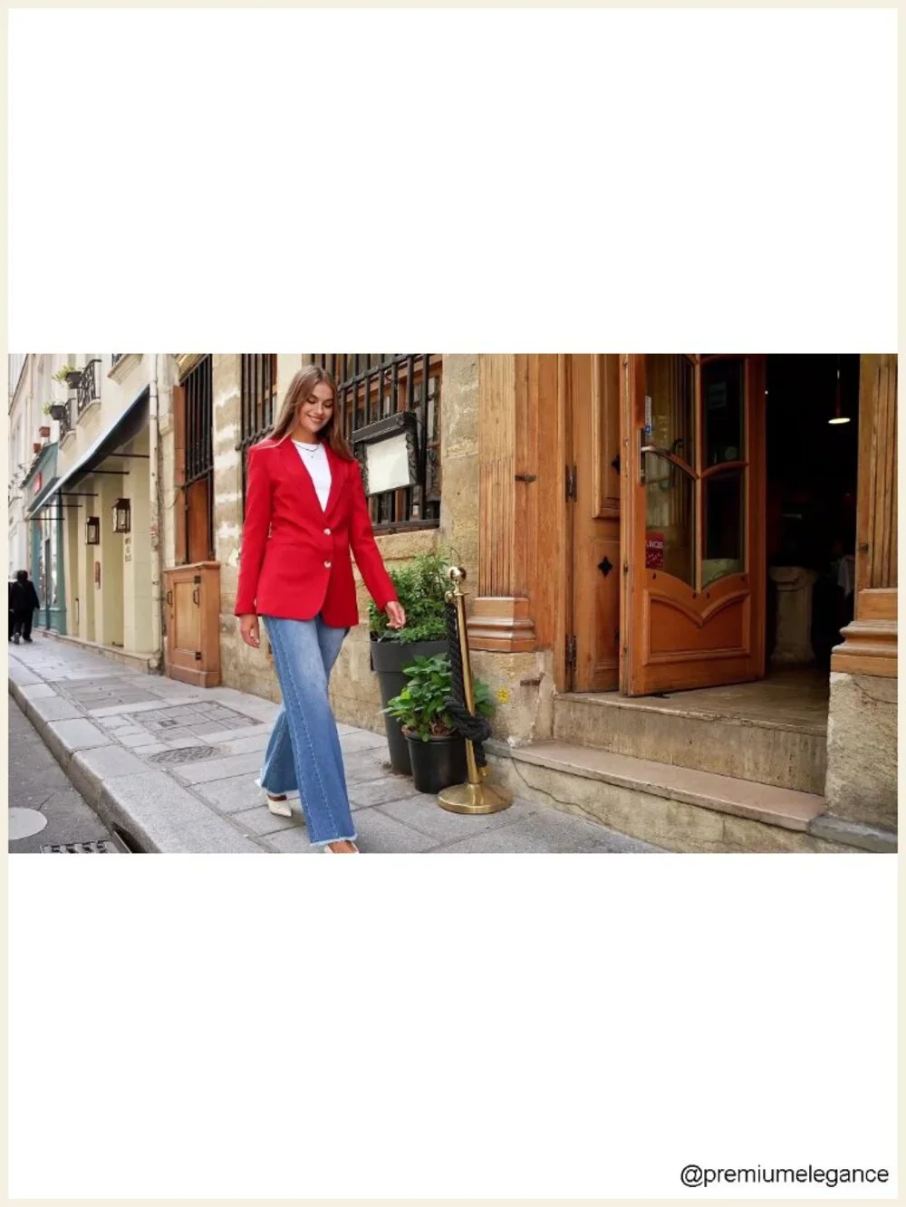 Women's Blazer Open Front Notch Lapel Long Sleeve 97% Polyester 3% Elastane